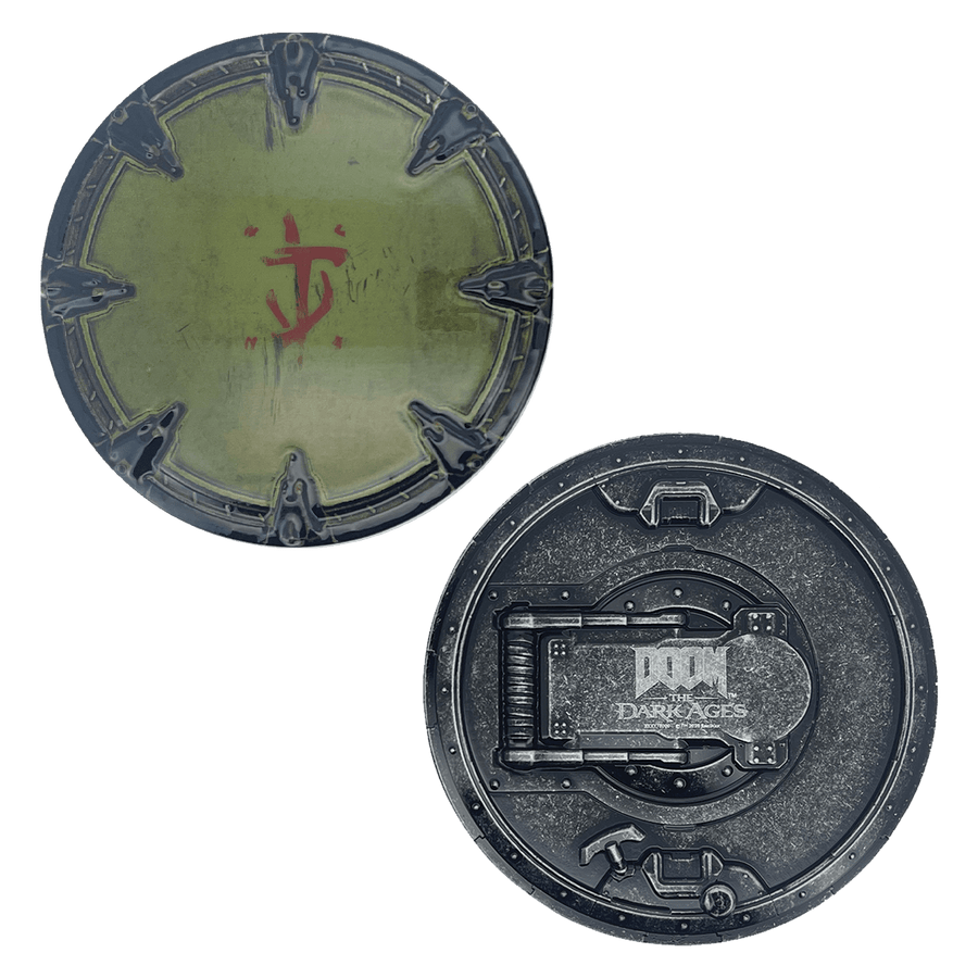 DOOM: The Dark Ages Saw Shield Medallion and Art Card