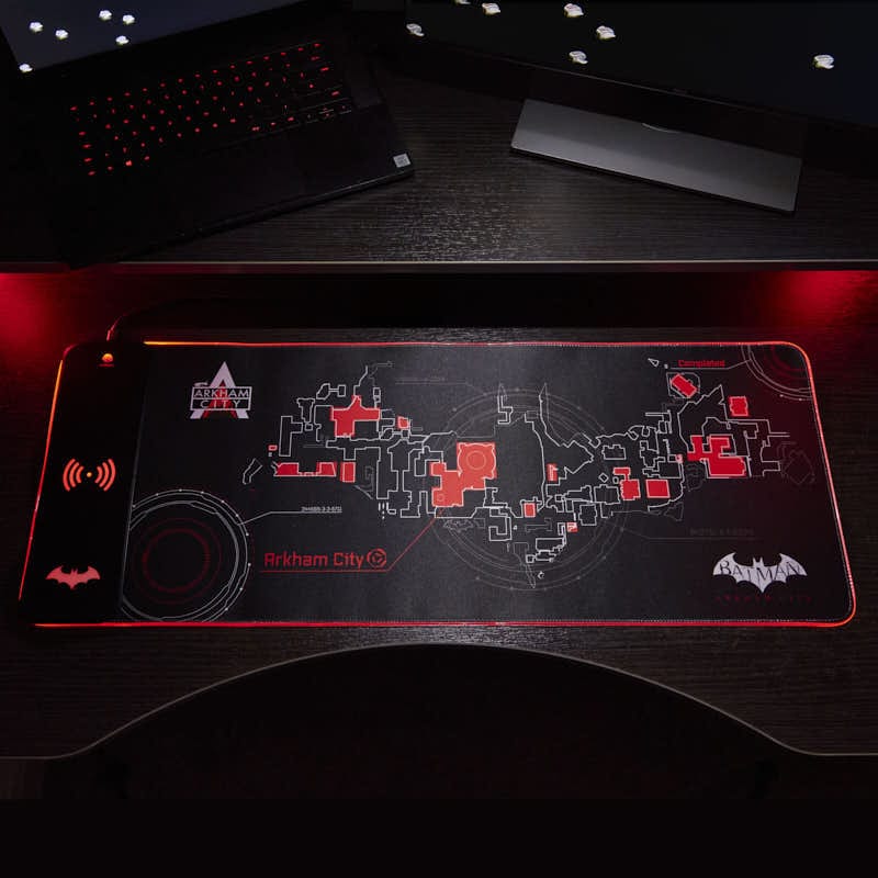Batman Arkham - Oversize Gaming Mat & Mobile Charger