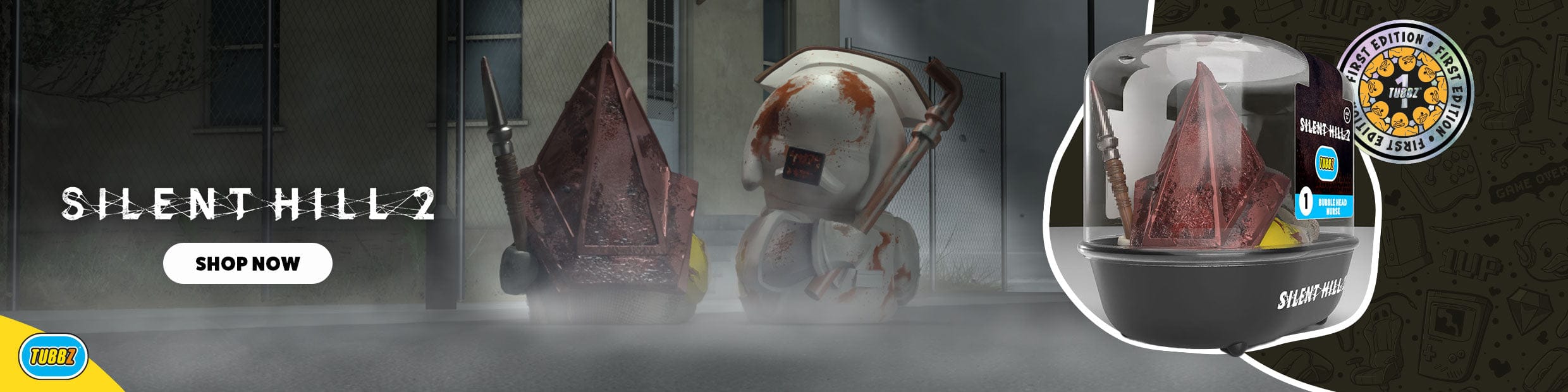 Promotional banner for 'Silent Hill 2' with characters and a 'Shop Now' button.