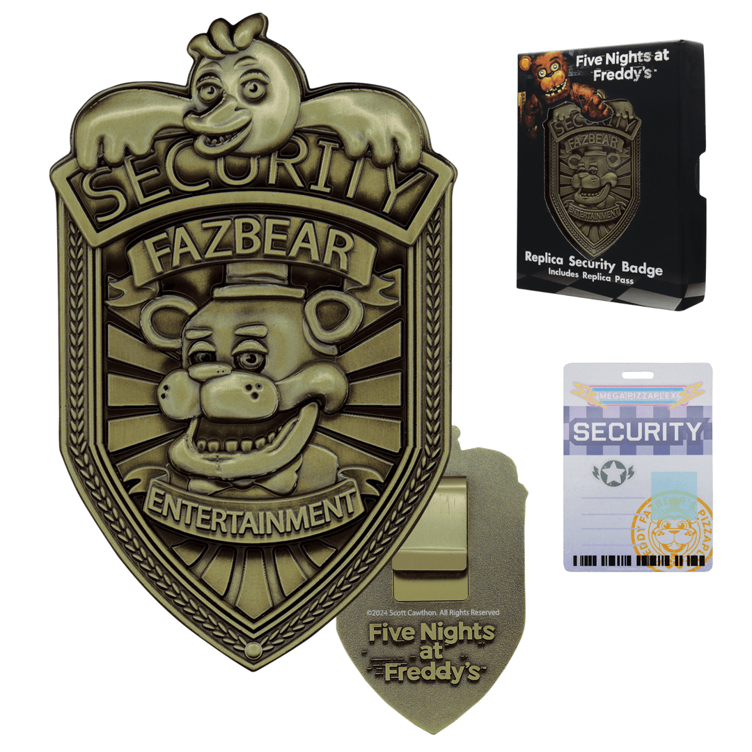 Five Nights at Freddy's : Replica Security Badge – Antique Brass Edition