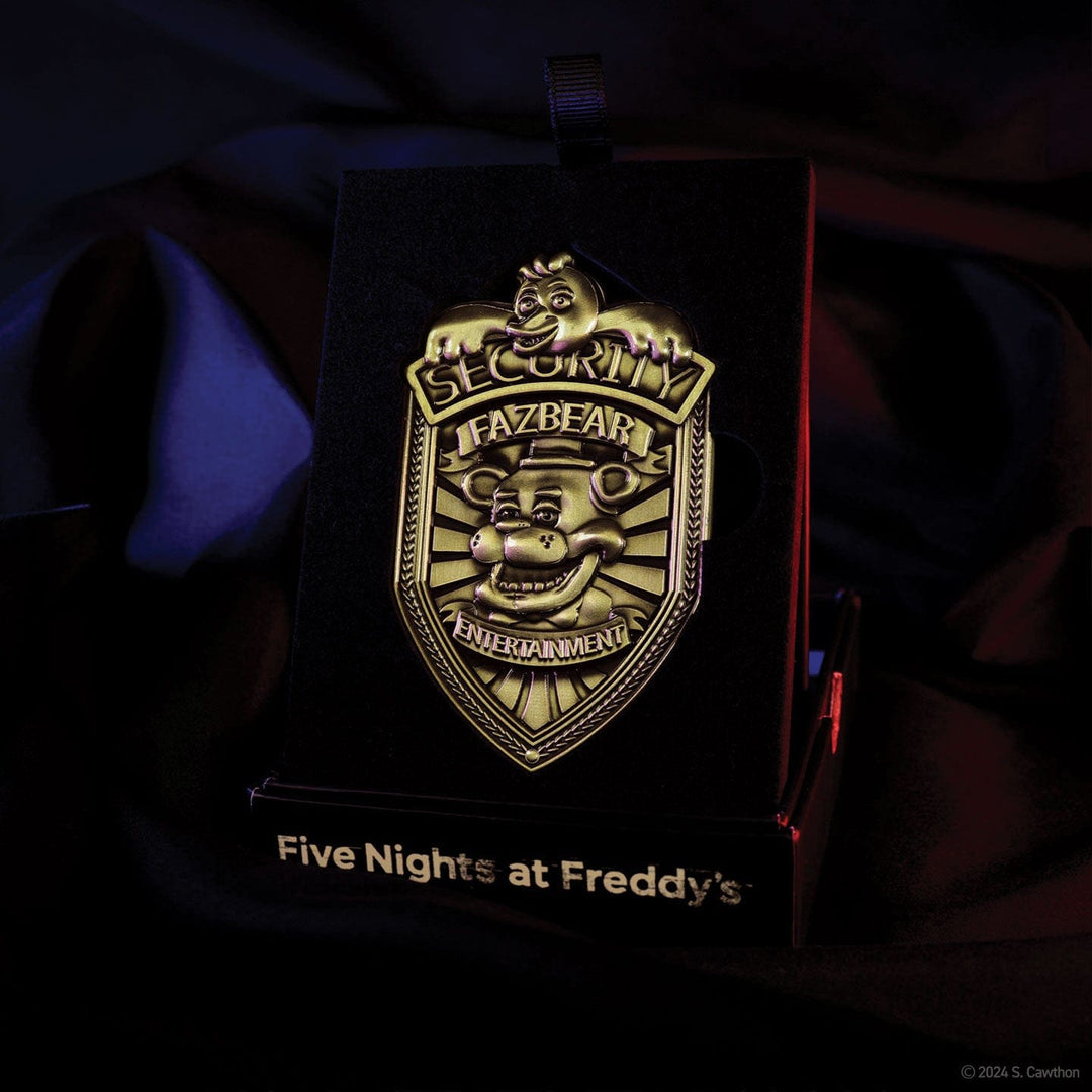Five Nights at Freddy's : Replica Security Badge – Antique Brass Edition