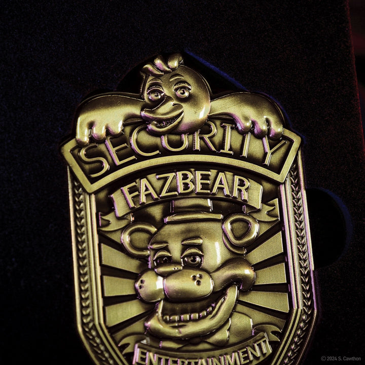 Five Nights at Freddy's : Replica Security Badge – Antique Brass Edition