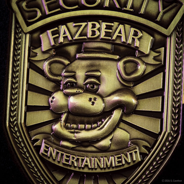 Five Nights at Freddy's : Replica Security Badge – Antique Brass Edition