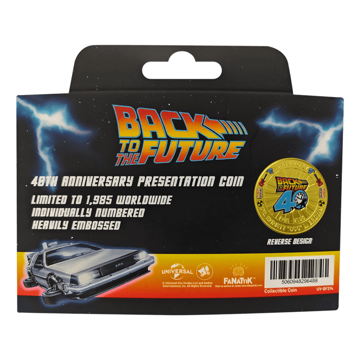 Back to the Future 40th Anniversary Presentation Coin