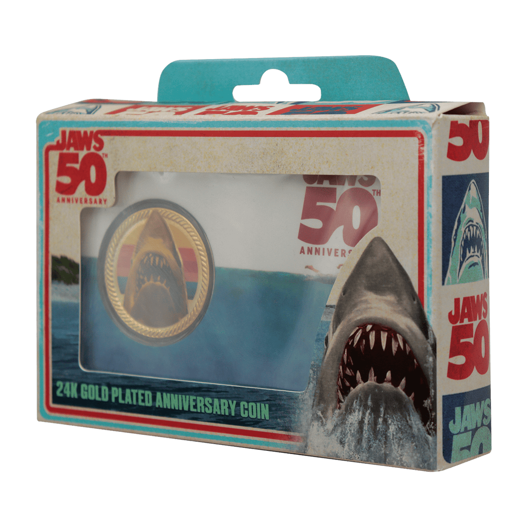 Jaws 50th Anniversary 24k Gold Plated Presentation Coin