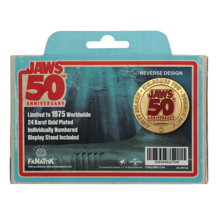 Jaws 50th Anniversary 24k Gold Plated Presentation Coin