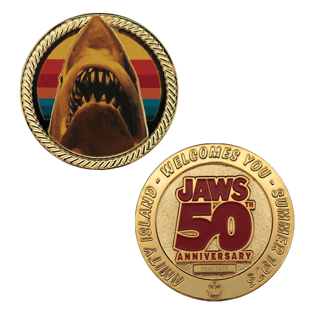 Jaws 50th Anniversary 24k Gold Plated Presentation Coin