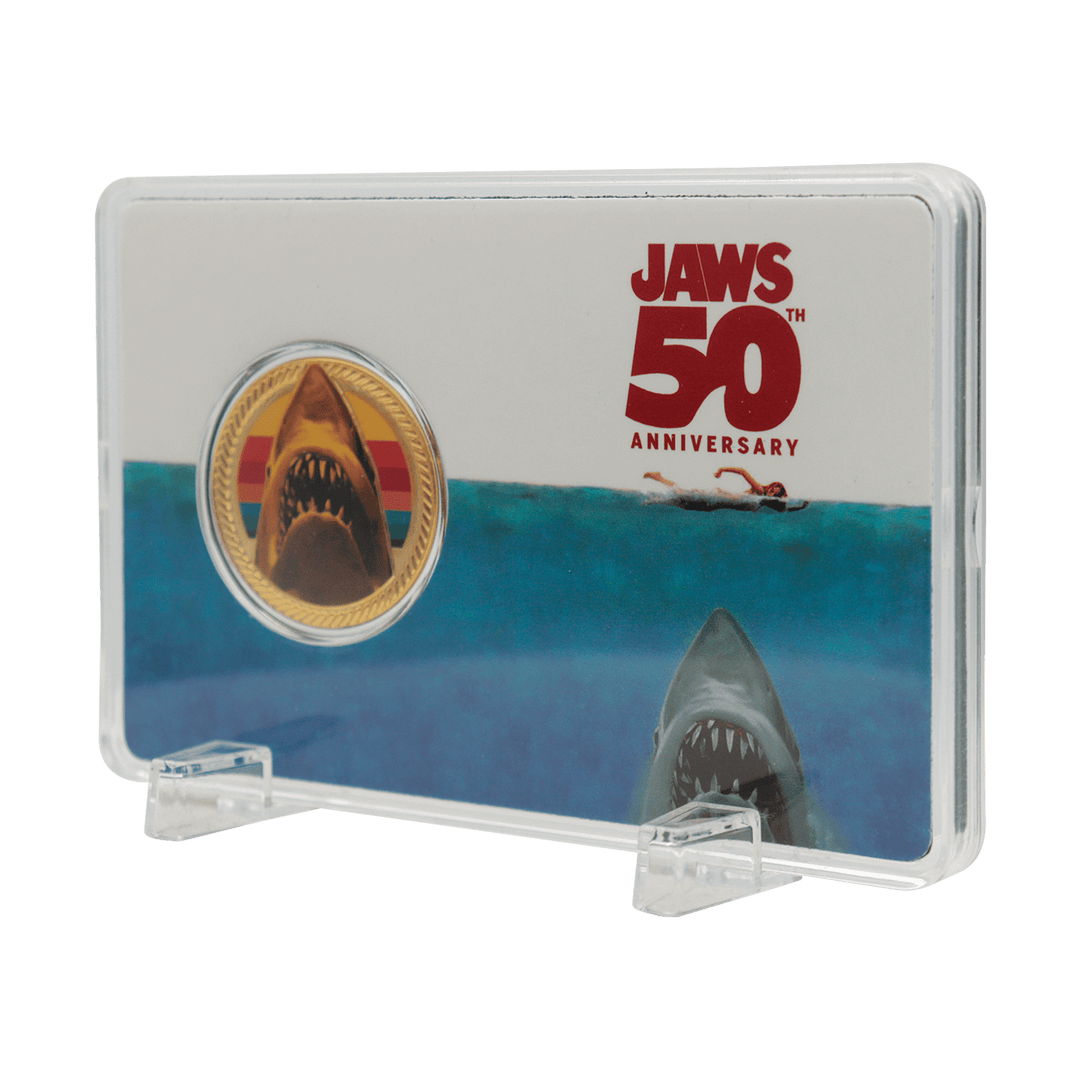 Jaws 50th Anniversary 24k Gold Plated Presentation Coin