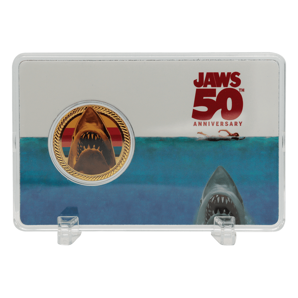 Jaws 50th Anniversary 24k Gold Plated Presentation Coin