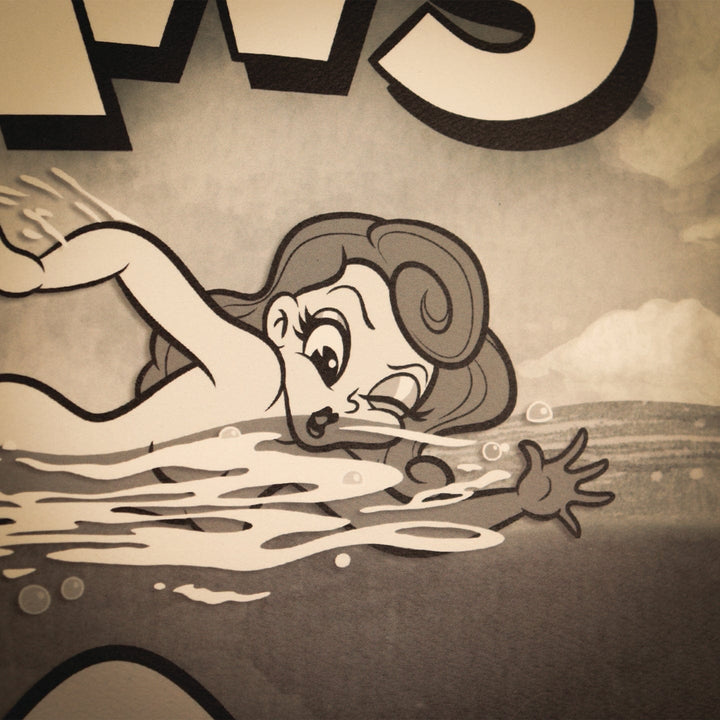 Jaws Cartoon-style Art Print