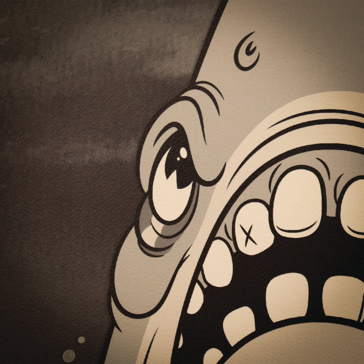 Jaws Cartoon-style Art Print