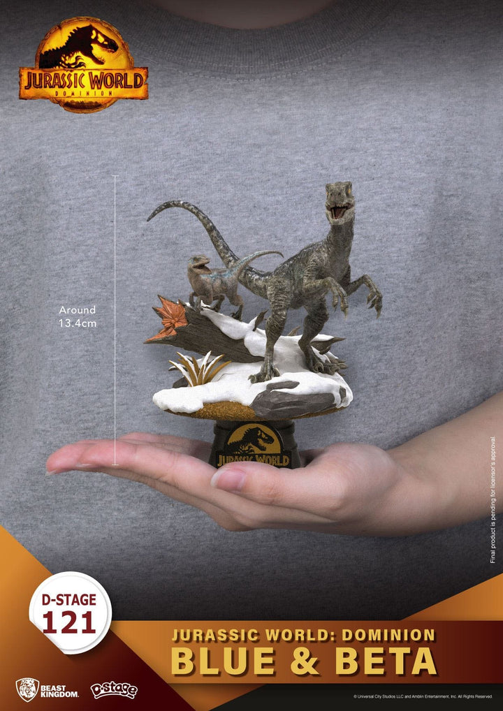 Jurassic World: Dominion D-Stage PVC Diorama Blue & Beta 13 cm reproduction