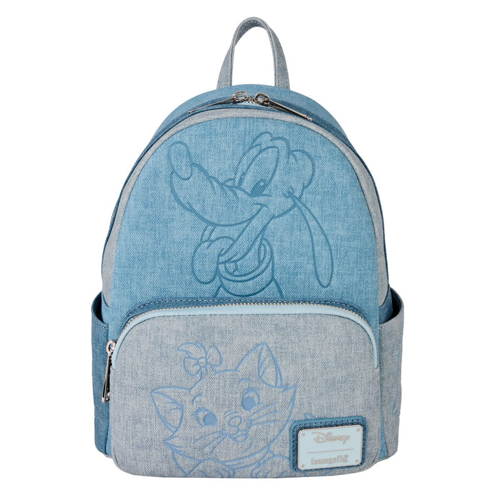 Loungefly: Disney Dogs & Cats -  Backpack Mini Faux Denim